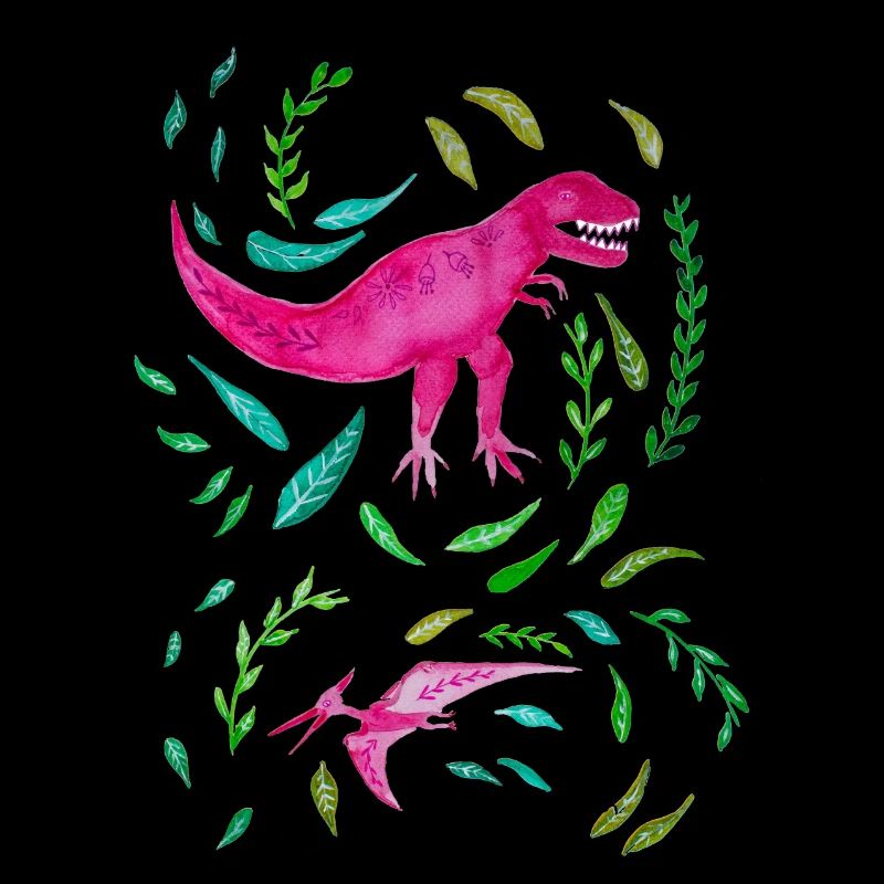 Pink T-Rex Florales Design Geschenk
