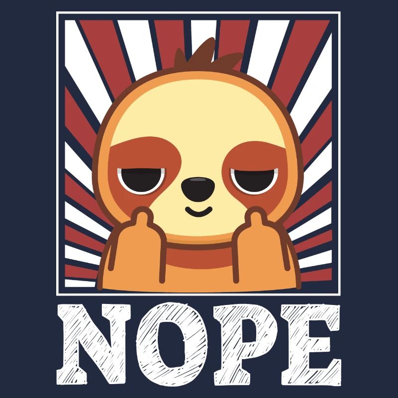 Nope - sloth with middle finger