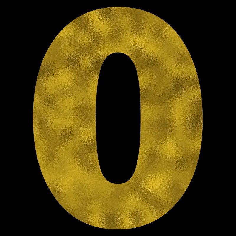 Zahl 0 Gold