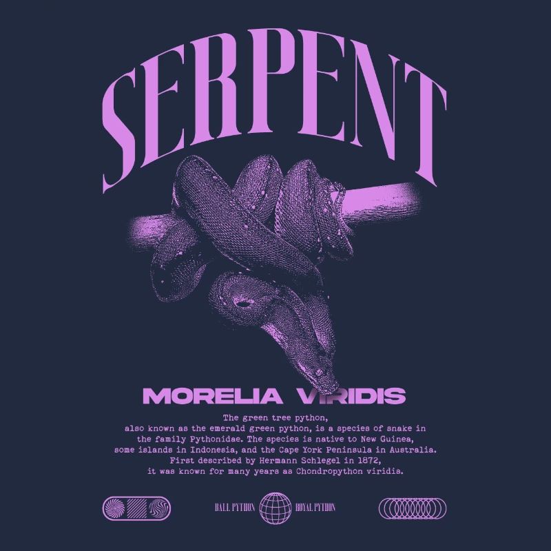 Grüner Baum Python Modern Reptile Keeper Streetwear