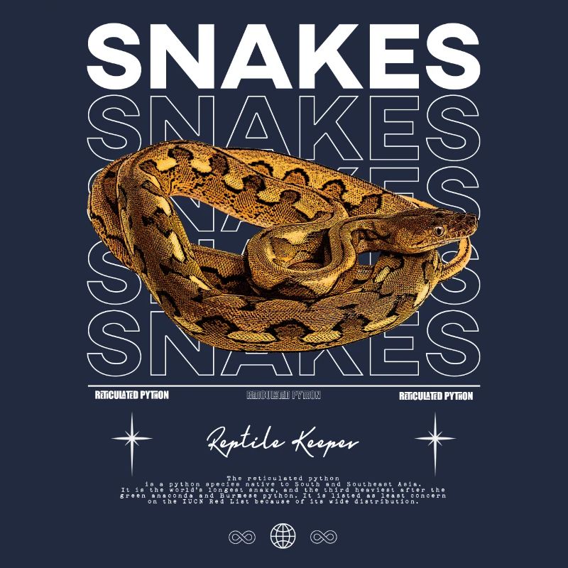 Python réticulé Streetwear Reptile Keeper