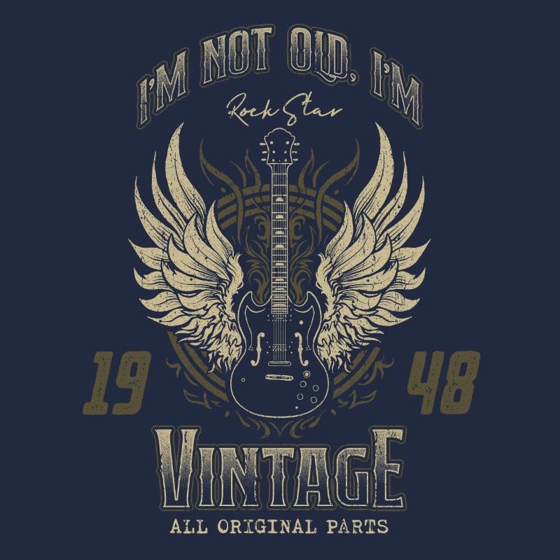 Ich bin nicht alt, ich bin Vintage Retro 1948 Gitarrist