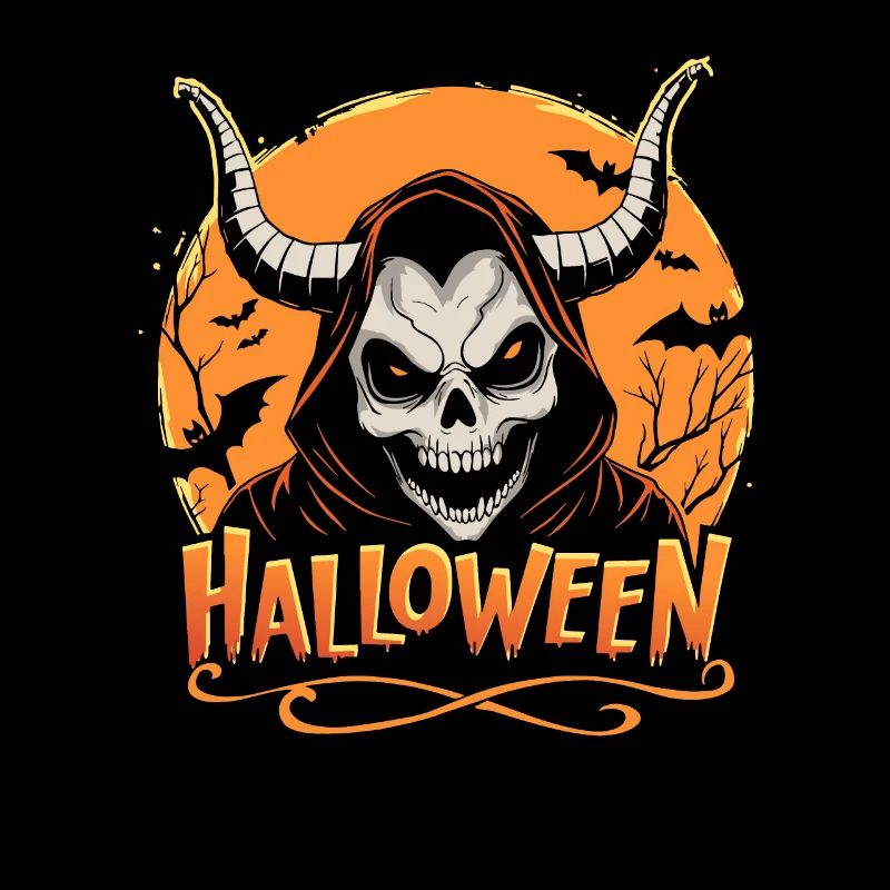 Déguisement de crâne de cornes d’Halloween - Creepy