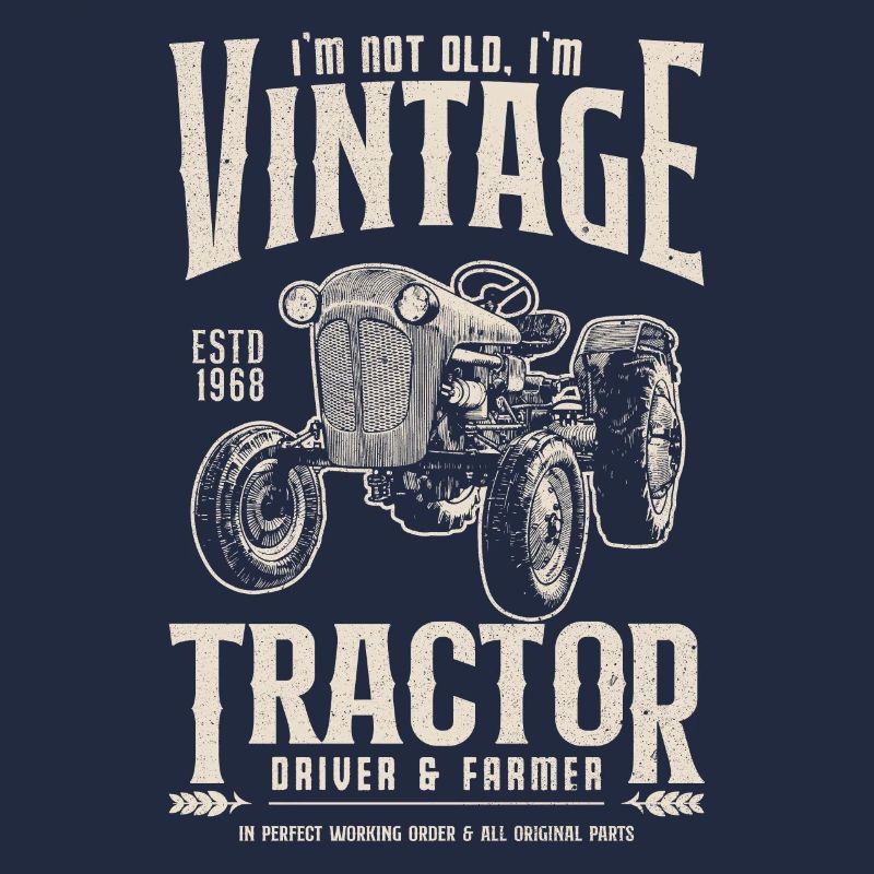 Oldtimer Traktor Bauer Geburtstag Jahrgang 1968