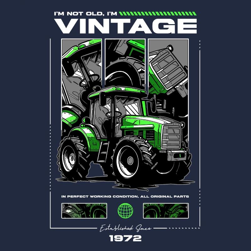 Oldtimer Traktor Bauer Geburtstag Jahrgang 1972