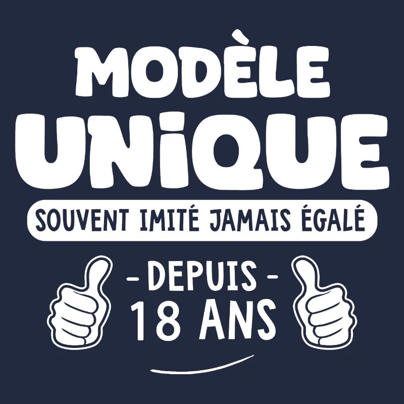 anniversaire 18 ans modèle unique -18 ans majorité