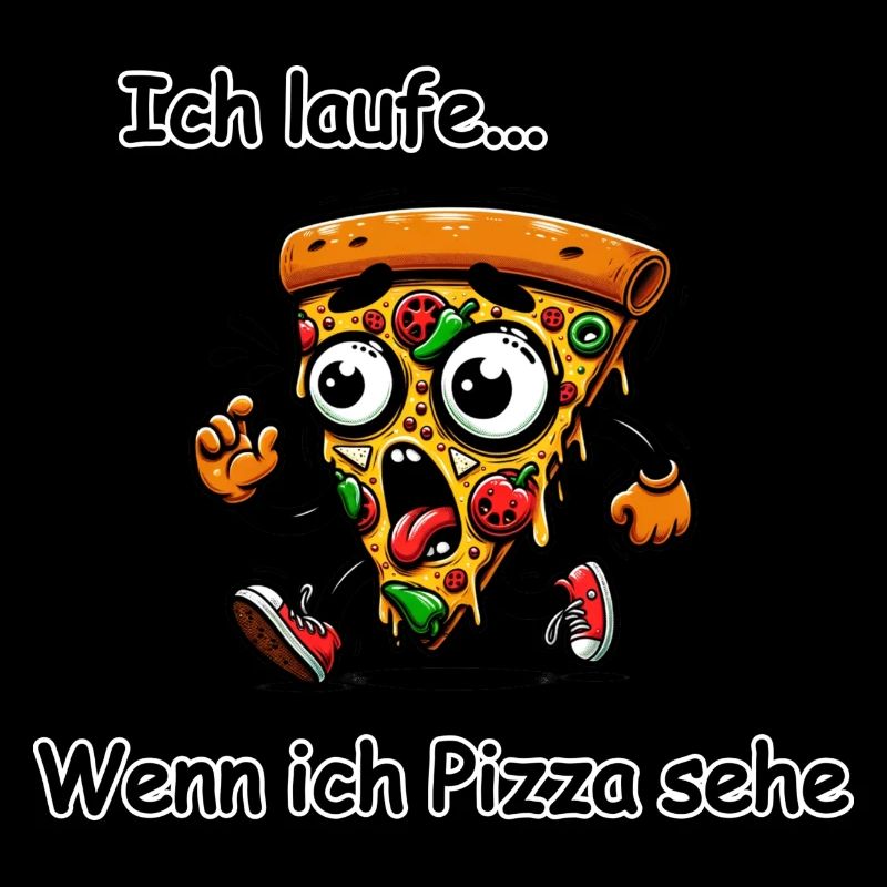 I run when I see pizza