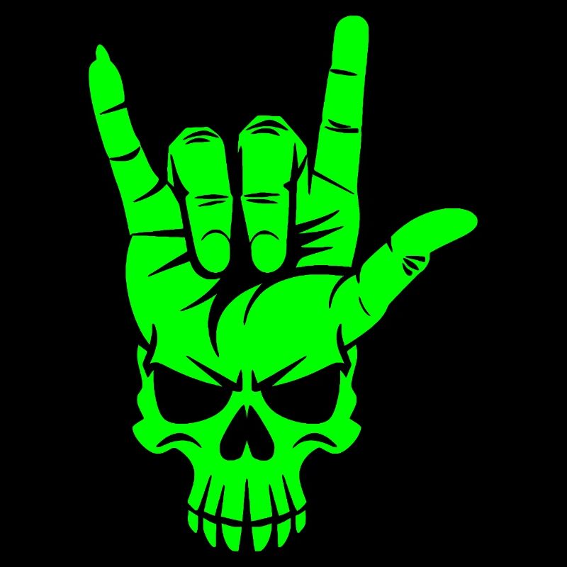 Rock n Roll Totenkopf Hand