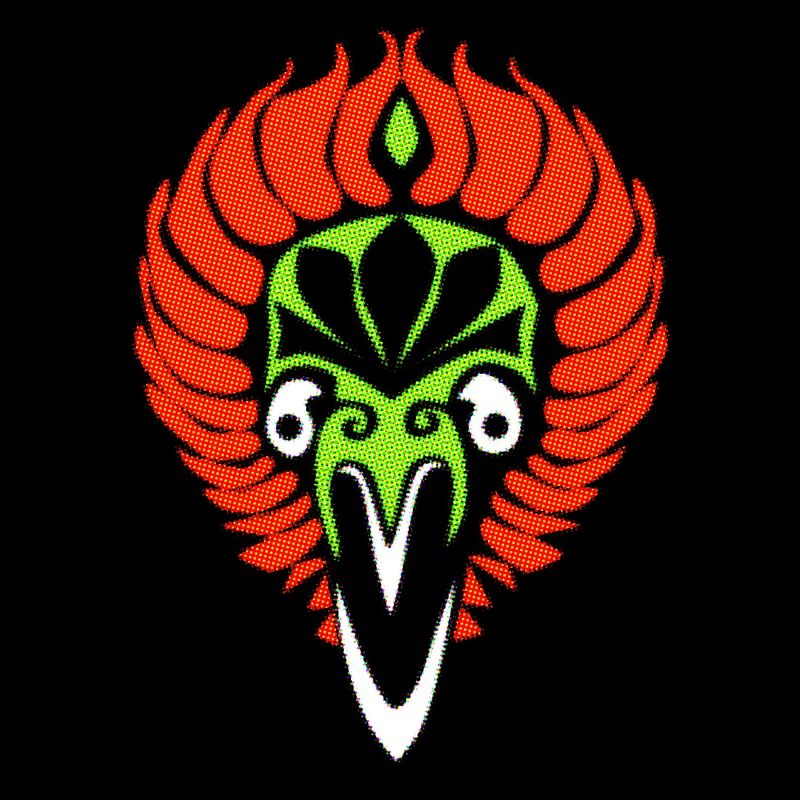 Firebird illustration magic jungle ancient style