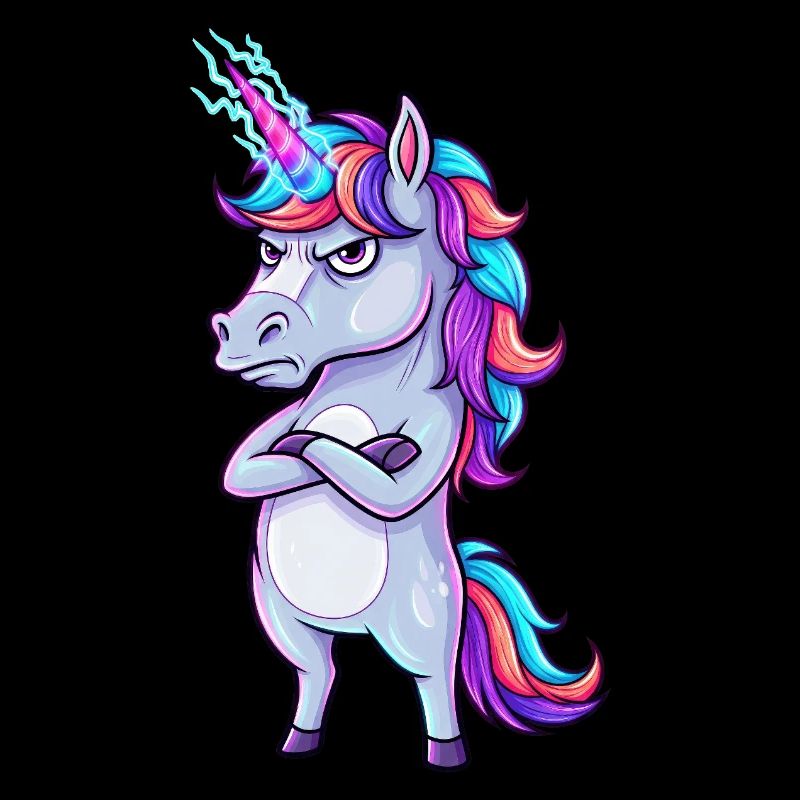 Genervtes Einhorn: Glitzer & Zorn!