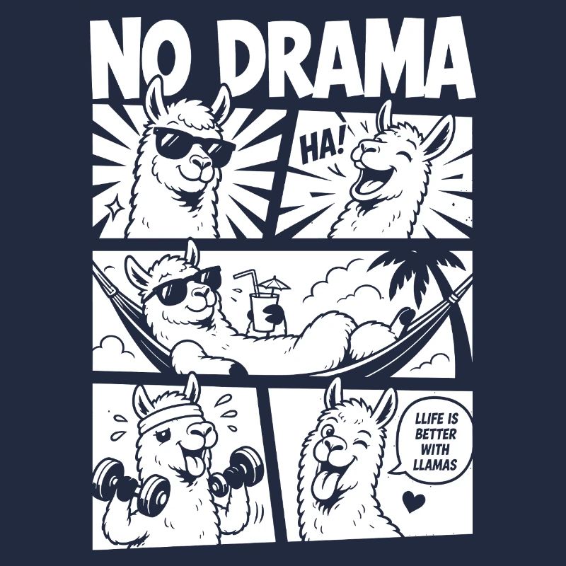 No Drama Lama Comic Design