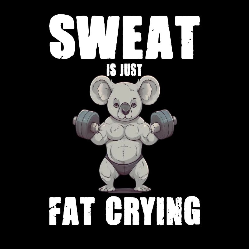 Lustiger Koala Workout Sweat Is Just Fat Crying