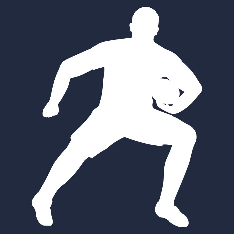 Rugby player defends ball