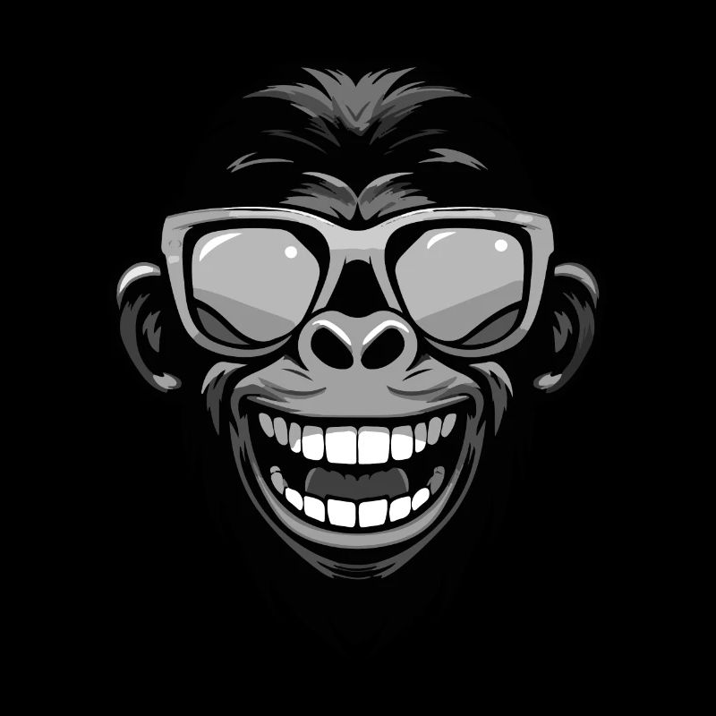 Monkey Hipster Cool Party