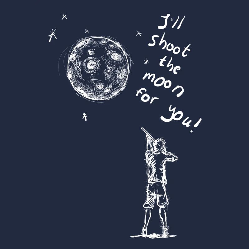 Ich werde den Mond schießen (weiß)