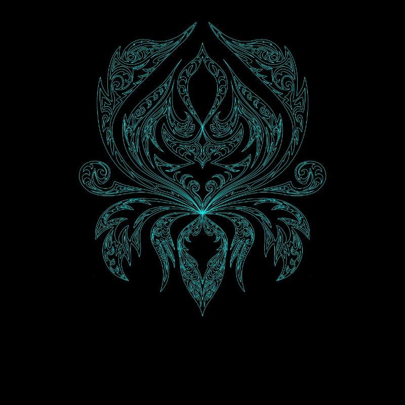 Turquoise Ornament Tribal Pattern