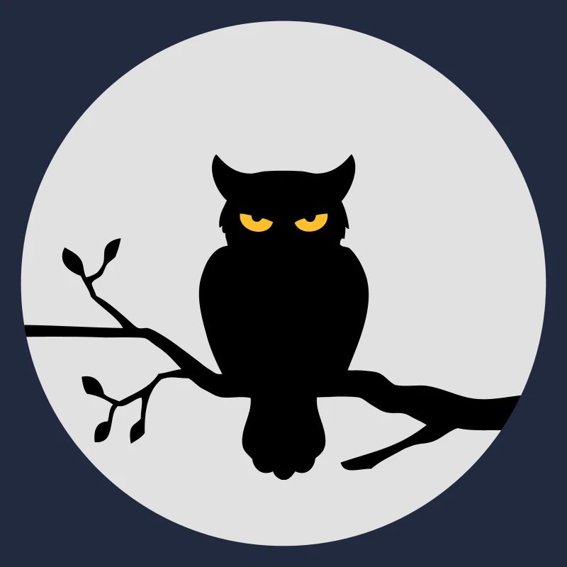Eule im Vollmond