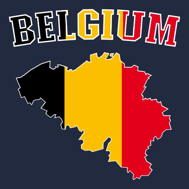 Belgique Drapeau Map