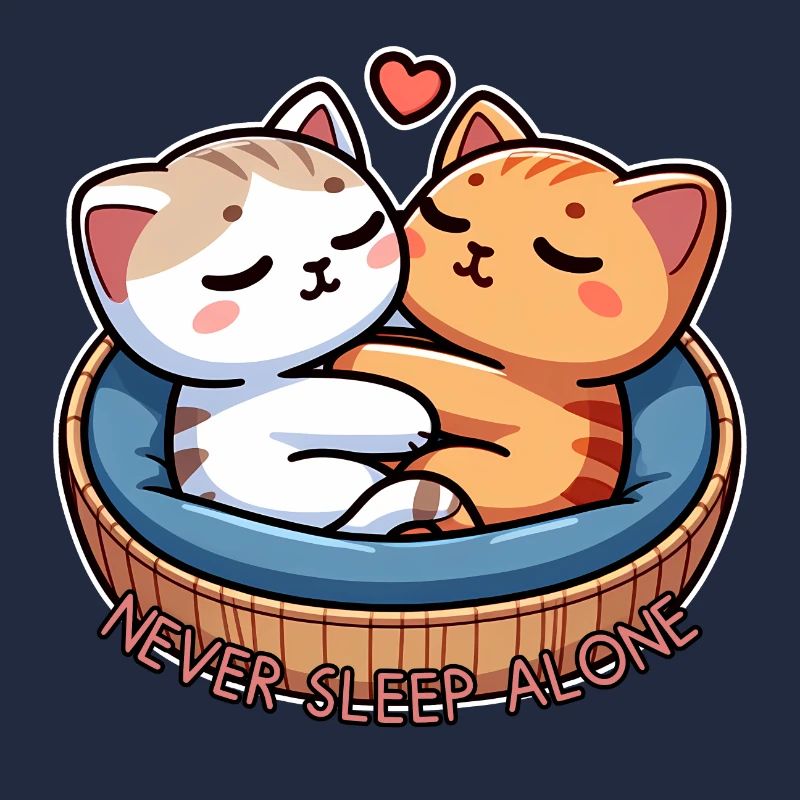 2 Katzen im Katzenkorb - Never Sleep Alone