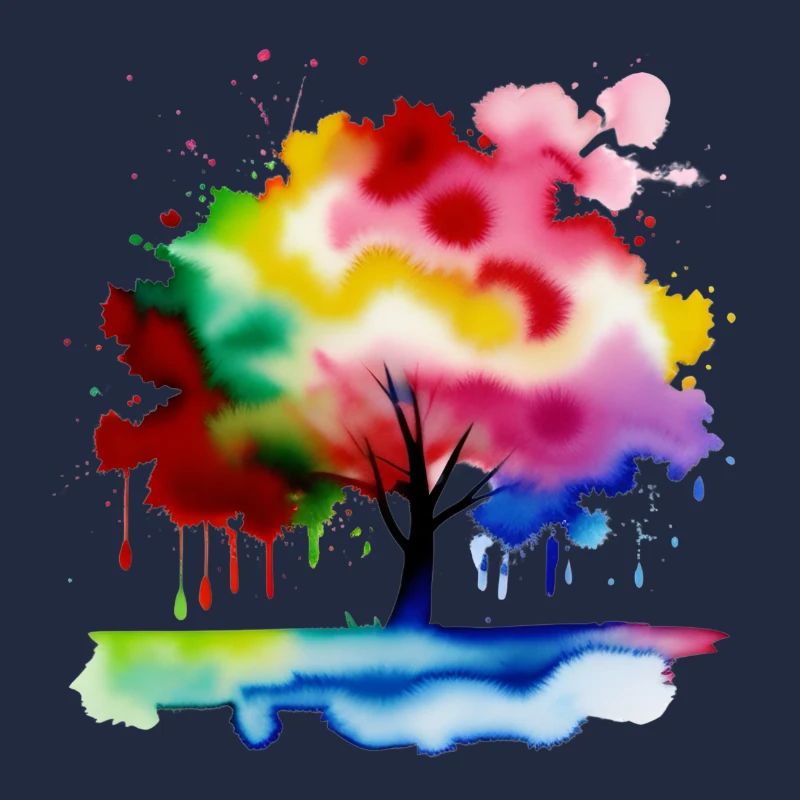 Arbre - éclaboussure de couleur