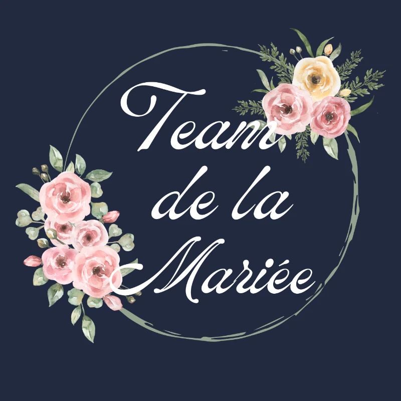 Das Team der Braut mit rosa Blumen