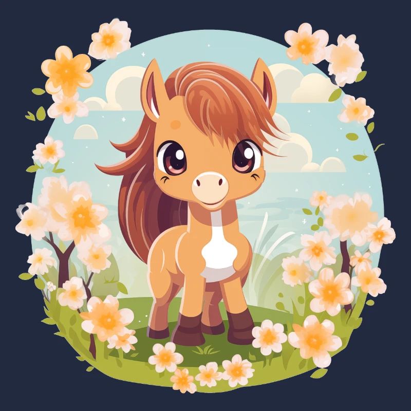 Super Cute Pony Kawaii Style Spring