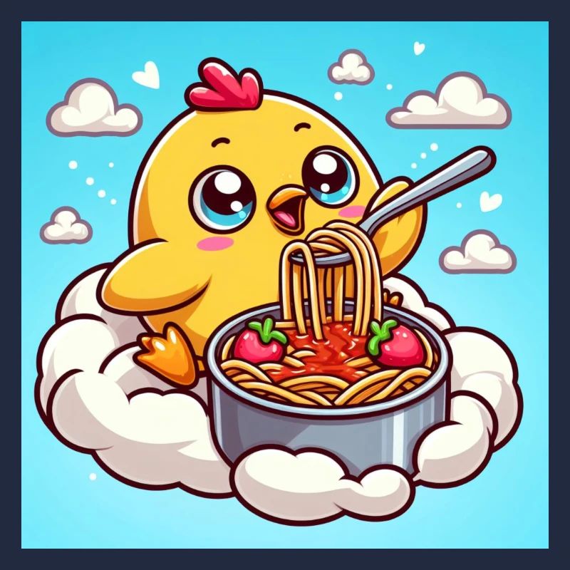Poussin sucré au 7ème ciel avec une portion de pâtes