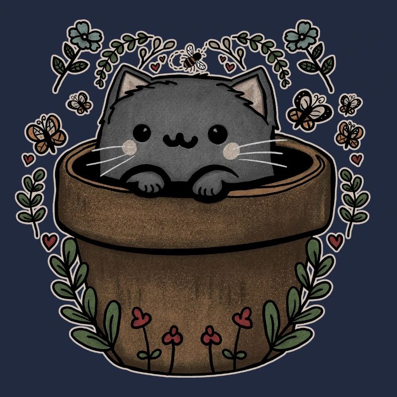 Chat fleur