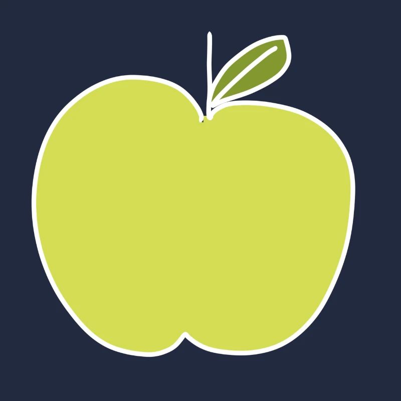 Pomme Aliment Symbole Forme Vert