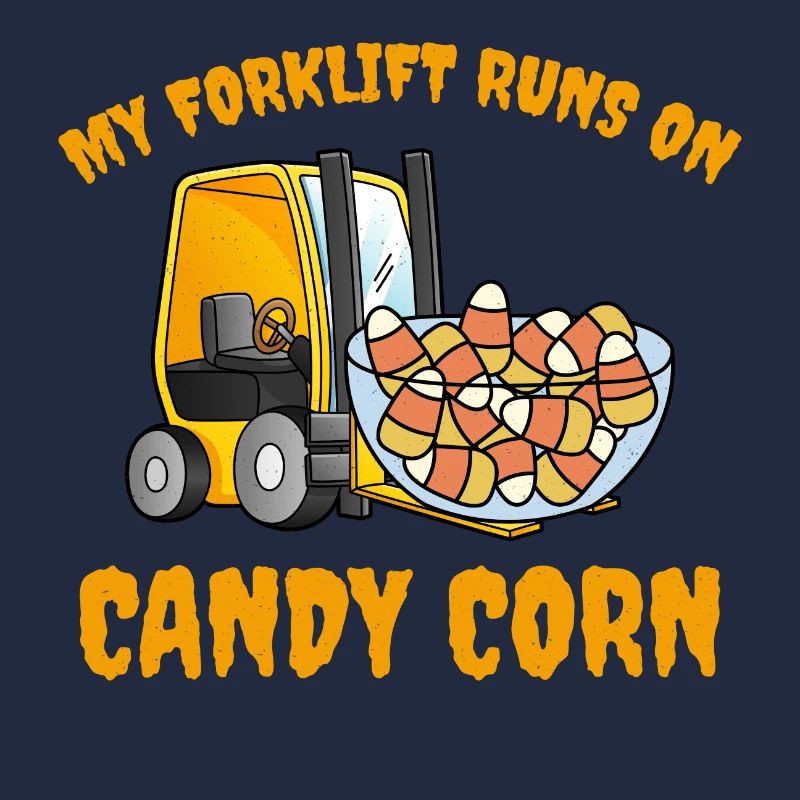 Halloween Forklift Operator Candy Corn