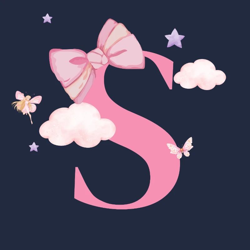Letter s pink clouds