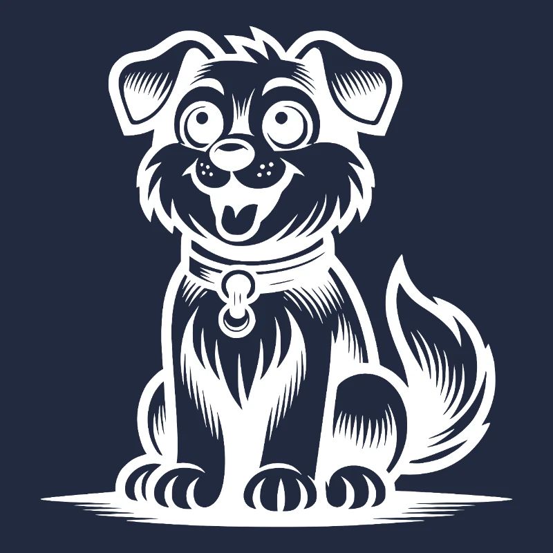 chien loyal comme illustration de dessin animé mignon