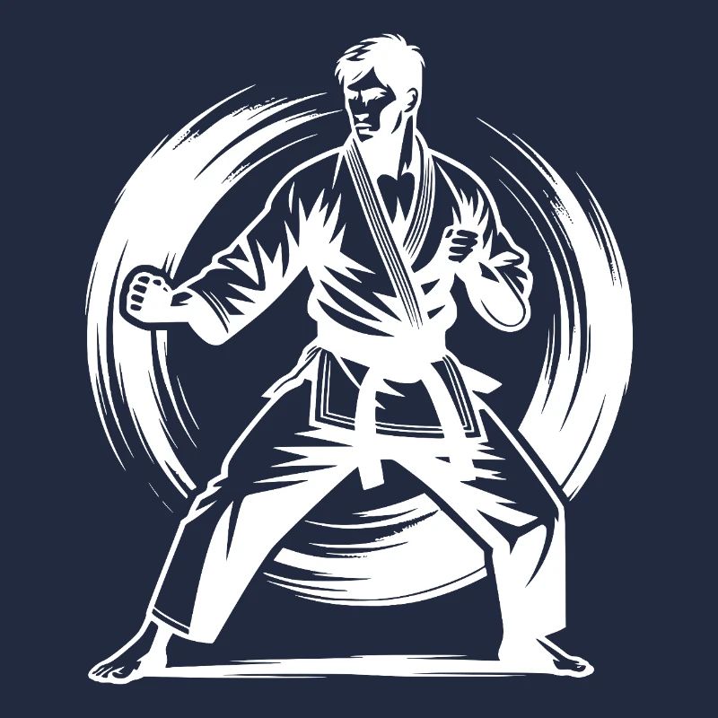 Perfect Karate Pose Masterful Martial Art