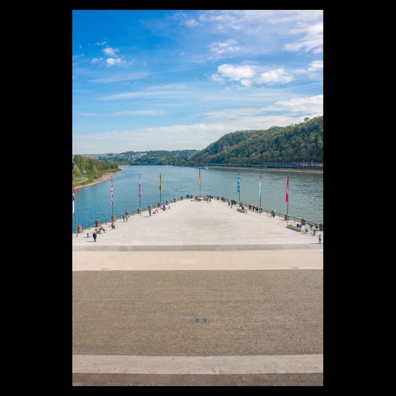 Affiche du Rhin et de la Moselle de Deutsches Eck Koblenz