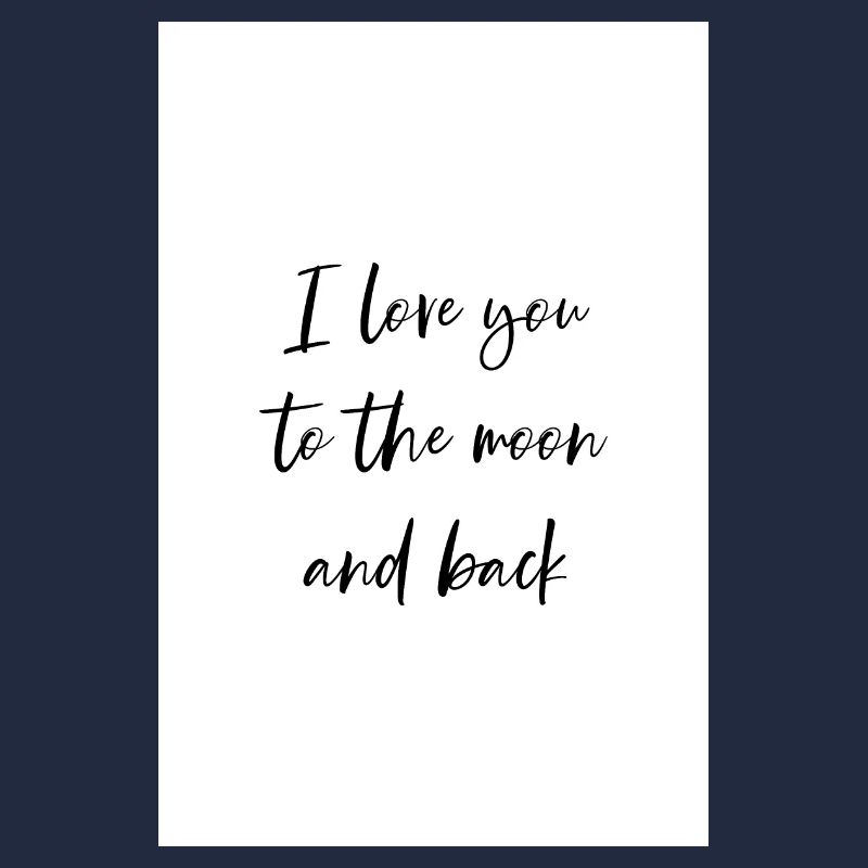 Je t’aime jusqu’à la lune et retour Conception d’affiche