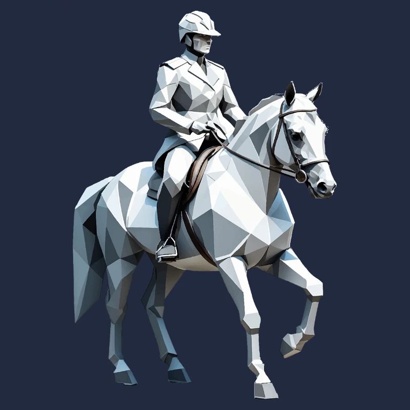 Cavalier Low Poly - Ballet Design