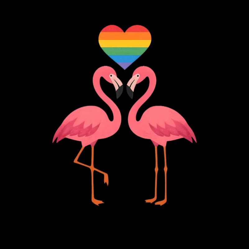 Flamingo Love – Pride Heart Edition