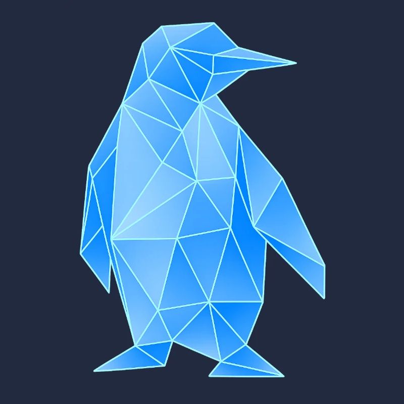 Diamond Penguin Geometric Design