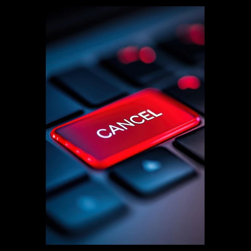 Red Cancel Key Highlight