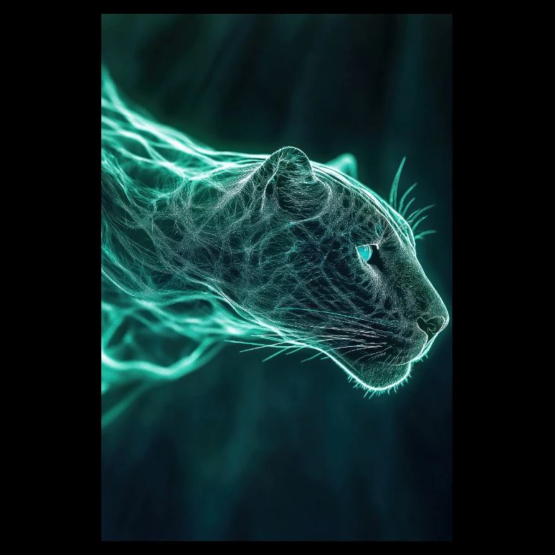 Neon Jaguar Spirit Form