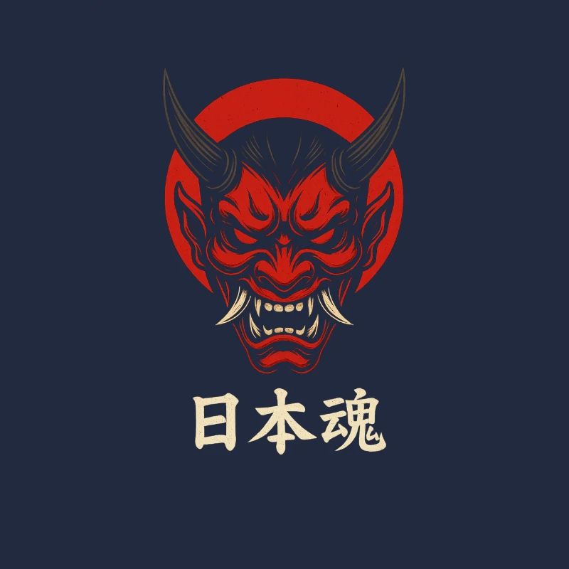 Oni Maske Japan Style – Aggressives Samurai Design