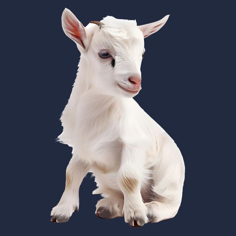 Portrait de bébé chèvre blanc