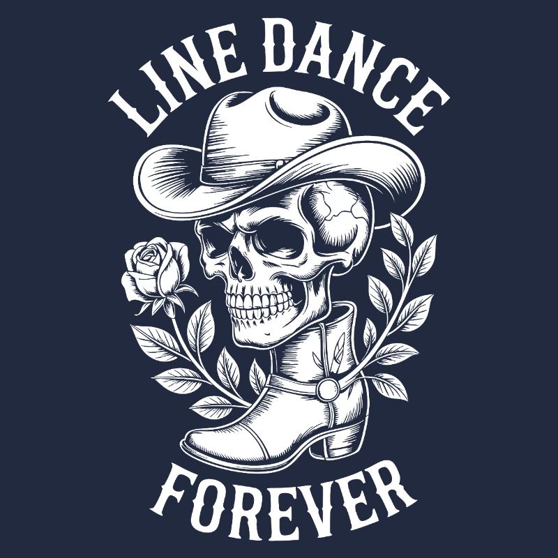 Line Dance Forever Schädel Western