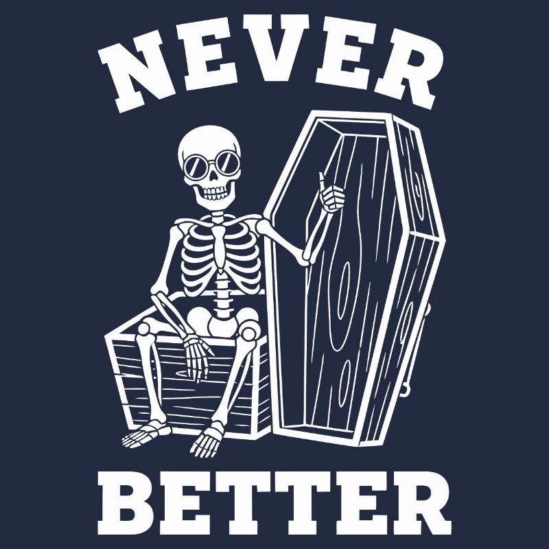 Never Better Skeleton Coffin