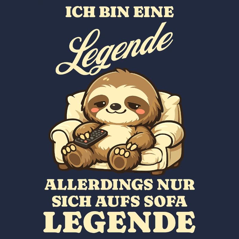 Faultier Serienabend Sofa Spruch Lustig