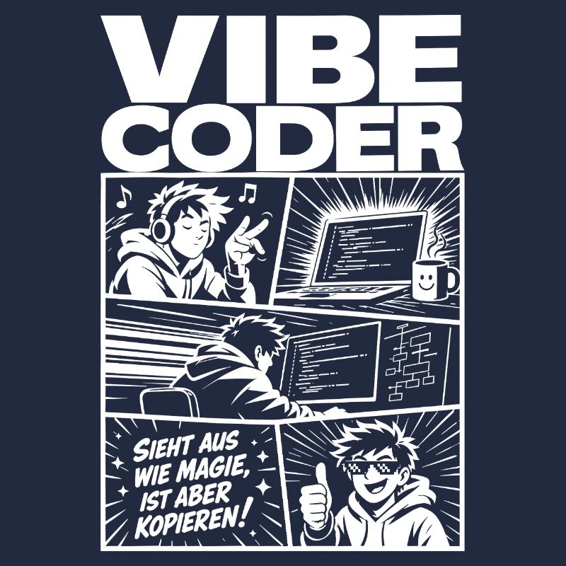 Vibe Coder Magie durch Kopieren Comic