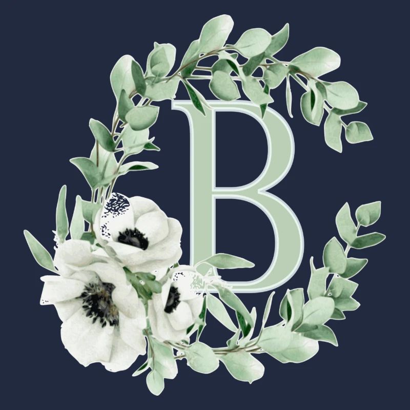 Buchstabe B mit Blumen