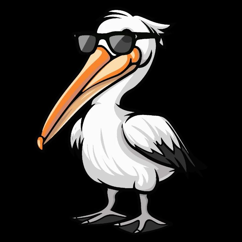 Pelikan Vogel Cool Comic
