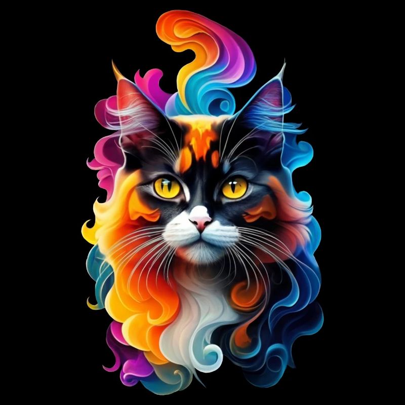 Chats Chat Coloré Tête de chat Catlovers