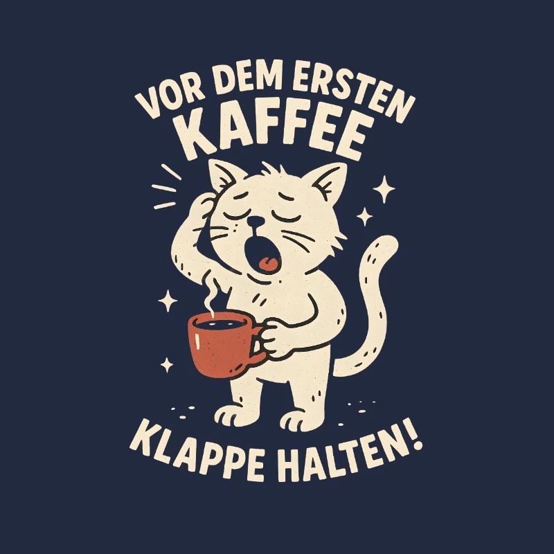 Kaffee Klappe Halten müde Katze